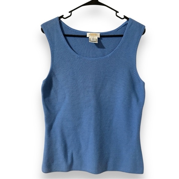 Vintage Talbots Blue Sweater Vest Women’s Size Medium Japan Made Preppy Spring - Picture 1 of 15